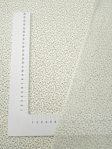 Импорт. хлопок (ситец) "Очень мелкие синие цветы на молочном", ш.1.56м, хлопок-100%, 80гр/м.кв