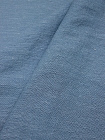 Лен с вискозой с эффектом мятости цв.Винтажный лазурно-серый, СОРТ2, 1.44м, лен-53%,виск-47%