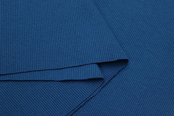 Кашкорсе цв.Насыщенный петроль, ш.1.2м (0.6м*2 чулок), Пенье, хлопок-95%, эластан-5%, 450гр/м.кв