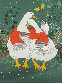 Рогожка "Новогодние традиции", ш.1.5м, хлопок-100%, 165гр/м.кв, раппорт 63см