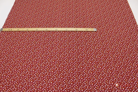 Штапель "Тамара" цв.бордово-терракотовый, ш.1.44м, вискоза-100%, 100гр/м.кв