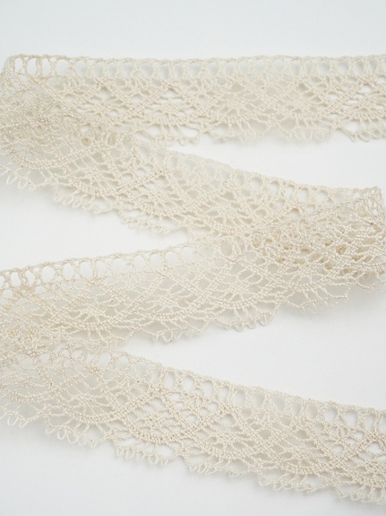 Кружево цв.суровый, ш.30мм, хлопок-100%, 10м, рис.024/3