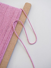 Шнур цв.розовый, 3мм, хлопок-100%