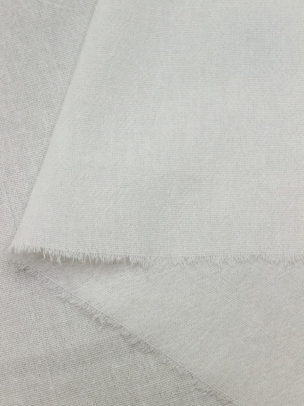 Мерный лоскут(ткань в отрезах) - Хлопок крэш цв.Сливочно-молочный, ш.1.4м, хлопок-100%, 140гр/м.кв