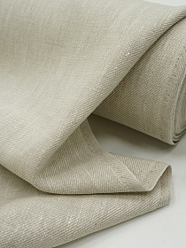 Мерный лоскут (ткань в отрезах) Льняная саржа цв.Натуральный, ш.1.5м, лен-100%, 290гр/м.кв