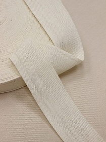 Лента киперная цв.суровый, ш.40мм, хлопок-100%