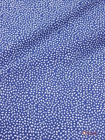 Штапель "Мелкая рябь" цв.винтажно-синий, ш.1.44м, вискоза-100%, 90гр/м.кв 