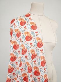 Перкаль Премиум (Digital) "Лисы", ш.1.5м, хлопок-100%, 120гр/м.кв