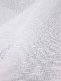 Мерный лоскут (ткань в отрезах) - Полулен цв.Белый, ш.2.2м, лен-30%, хлопок-70%, 140гр/м.кв