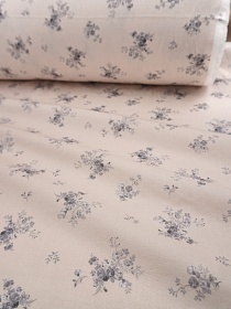 Муслин Премиум двухслойный гладкий "Нежное послание" цв.св.бежевый, ш.2.5м, хлопок-100%, 120гр/м.кв