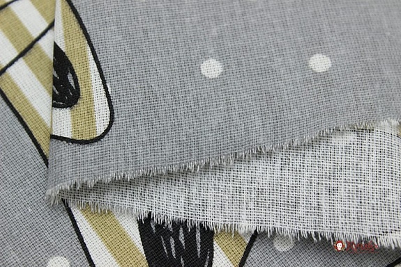 Бязь "Коты - стиляги", СОРТ2, ш.1.5м, хлопок-100%, 120гр/м.кв