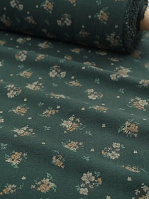 Теплый хлопок "Тихий акцент" цв.темная хвоя, ш.1.5м, хлопок-100%, 160гр/м.кв