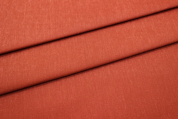 Джинс с ворсом цв.Кирпично-красный, ш.1.5м, хлопок-100%, 330гр/м.кв