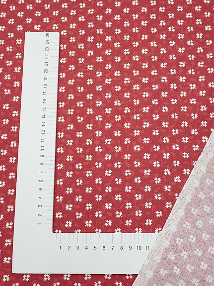 Перкаль "Зорица" цв.красный, ГОСТ, ш.1.5м, хлопок-100%, 125гр/м.кв