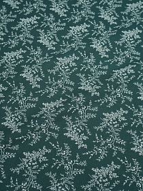 Теплый хлопок "Осенние травы" цв.темно-можжевеловый, ш.1.5м, хлопок-100%, 160гр/м.кв