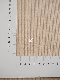 Вельвет цв.Бежево-кремовый, СОРТ2, ш.1.5м, хлопок-100%, 310гр/м.кв