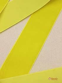 Лента бархатная цв.Темно-лимонный, ш.50мм, полиэстер-100%
