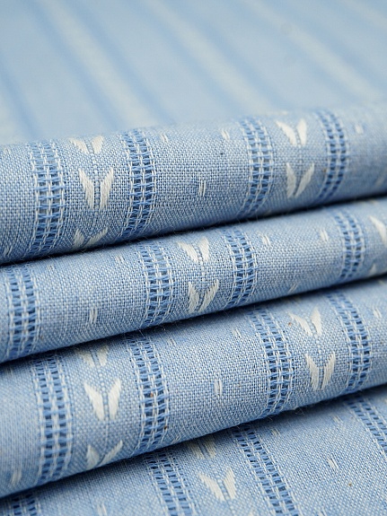 Фактурный хлопок "Колосок" цв.небесно-голубая дымка, ш.1.45м, хл-100%, 100гр/м.кв