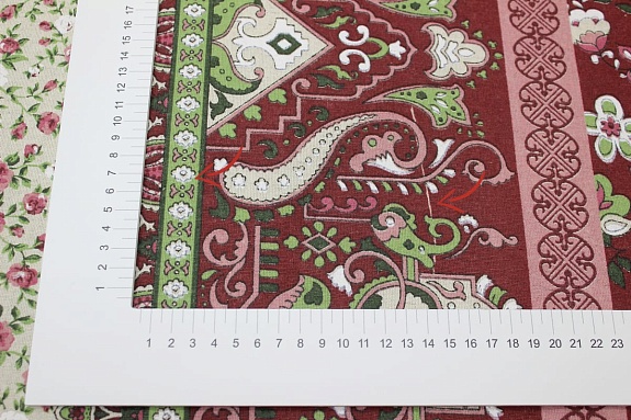 Полулен "Шанита", цв.бордовый, СОРТ2, ш.1.5м, лен-30%, хлопок-70%, 145гр/м.кв