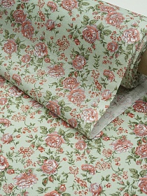 Ситец "Дороти" цв.морозная зелень, ш.0.8м, хлопок-100%, 85гр/м.кв