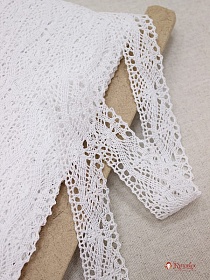 Кружево цв.белый, ш.32мм, хлопок-90%, п/э-10%, рис.165/1