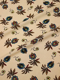 Штапель "Ямина" цв.св.миндальный, ш.1.45м, вискоза-100%, 100гр/м.кв