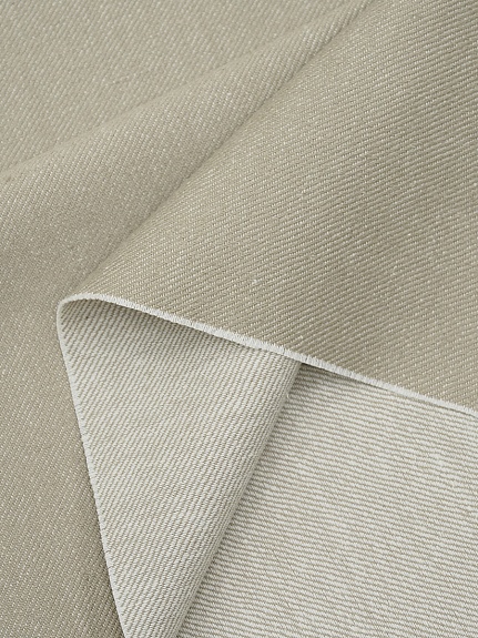 Полульняная саржа цв.Бежево-серый с оливковым оттенком, ш.1.5м, лен-50%, хлопок-50%, 250гр/м.кв