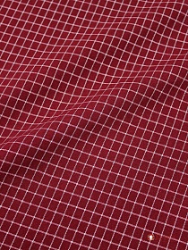 Мерный лоскут Пестрядь "Средняя клетка на бордовом", ш.1.4м, хлопок-95%, п/э-5%, 140гр/м.кв