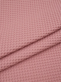 Вафельное премиум-полотно "Italy" цв.Пыльная роза, ш.1.5м, хлопок-100%, 240гр/м.кв