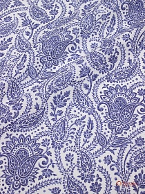 Рогожка "Сказочный орнамент" цв.синий джинс, ш.1.5м, хлопок-100%,160гр/м.кв