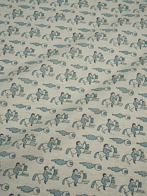 Полулен "Всадники" (на суровом),  ш.1.5м, лен-30%, хлопок-70%, 147гр/м.кв