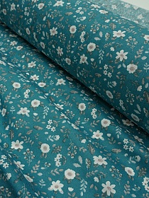 Бязь "Ивона" цв.морская волна, ш.1.5м, хлопок-100%, 120гр/м.кв