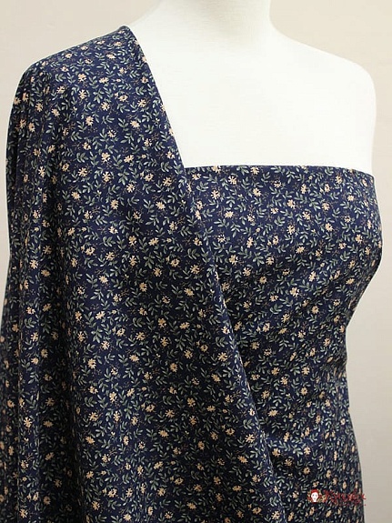 Импорт. хлопок "Мелания" цв.чернильный, СОРТ2, ш.1.48м, хлопок-100%, 100гр/м.кв