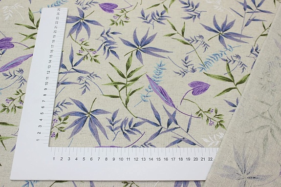 Полулен "Прохладный полдень" (на суровом), СОРТ2, ш.1.5м, лен-30%, хлопок-70%, 140гр/м.кв