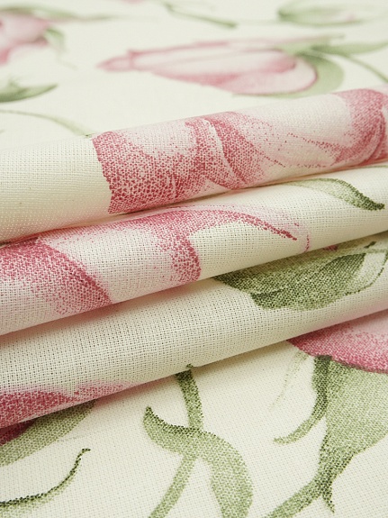 Бязь "Роскошные бутоны"(крупные цветы), (комп), ш.2.2м, хлопок-100%, 140гр/м.кв