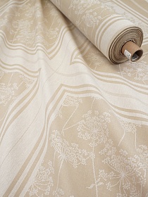 Хлопковый жаккард "Зонтики укропа" цв.бежевый, СОРТ2, ш.1.6м, хлопок-100%, 210гр/м.кв