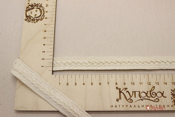 Тесьма Косичка, 17мм, цв.суровый, вискоза-100%