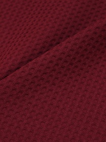 Вафельное премиум-полотно "Italy" цв.Бордово-вишневый, ш.1.5м, хлопок-100%, 240гр/м.кв