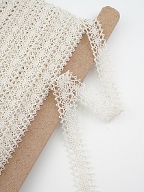 Кружево цв.суровый, ш.19мм, хлопок-90%, п/э-10%, рис.047/3