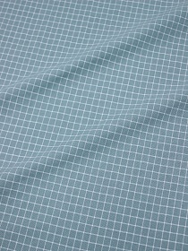 Пестрядь "Средняя клетка" цв.голубой мох, ш.1.4м, хлопок-95%, п/э-5%, 140гр/м.кв