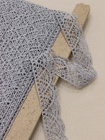 Кружево цв.светло-серый, ш.30мм, хлопок-90%, п/э-10%