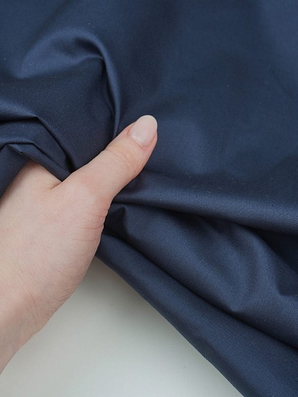 Импортный хлопок цв.Чернильно-синий, ш.1.55м, хлопок-100%, 120гр/м.кв