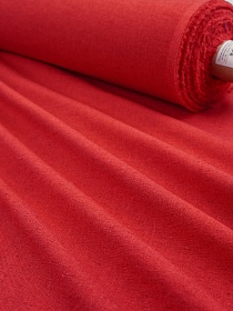 Полулен костюмный с эффектом мятости цв.Винтажно-красный меланж, СОРТ2, ш.1.5м, хлопок-70%, лен-30%, 170гр/м.кв