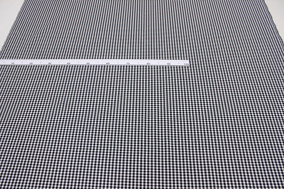 Пестрядь "Черно-белая средняя клетка", ш.1.45, хлопок-100%, 140гр/м.кв