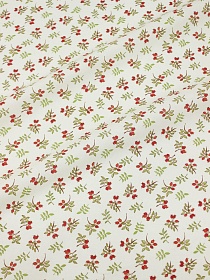 Перкаль Премиум (Digital) "Веточки шиповника", ш.1.45м, хлопок-100%, 100гр/м.кв