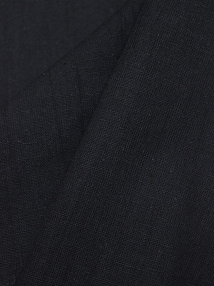 Мерный лоскут - Хлопколен винтаж (жгутовое окраш) цв.Черный с серым оттенком, ш.1.5м, лен-15% хл-85%