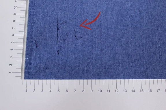 Сорочечная джинсовая ткань цв.Синий Вид2, Сорт2, ш.1.43м, хлопок-95%,п/э-5%, 135гр/м.кв