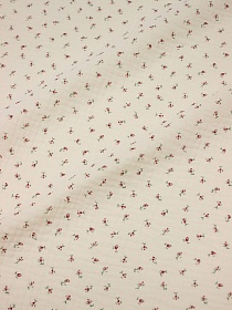 Муслин двухслойный с эф.жатости "Россыпь мелких бутончиков" цв.ванильно-абрикосовый, ш.1.4м, хл-100%