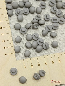 Пуговица "Грибок" пластмасса, цв.светло-серый, 10мм