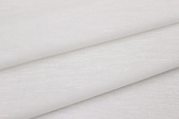 Полулен декоративный Вуаль цв.белый, ш.1.6м, лен-56%, хлопок-44%, 80гр/м.кв